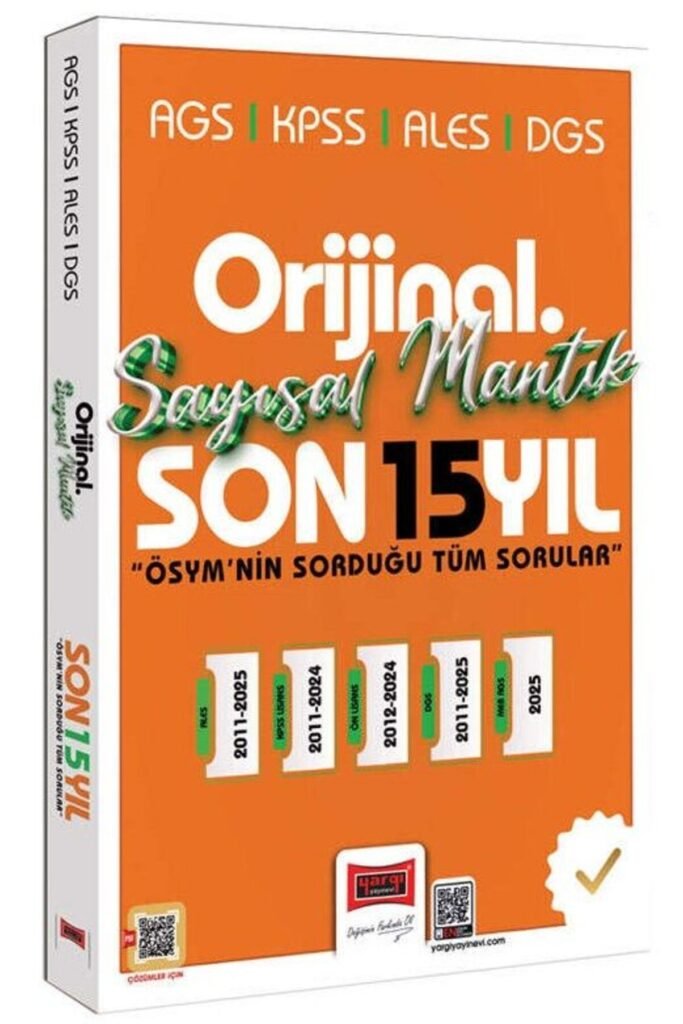 Yargı 2026 KPSS MEB-AGS ALES DGS Sayısal Mantık Orijinal Çıkmış Sorular Son 15 Yıl Çözümlü Yargı Yay