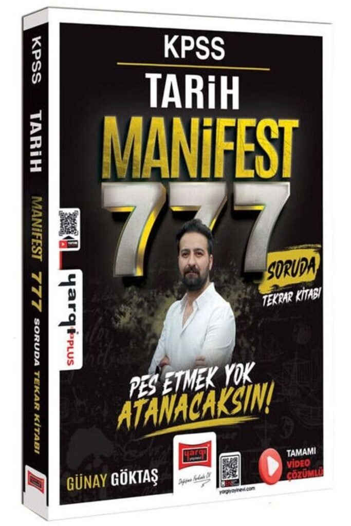 Yargı 2026 KPSS Tarih MANİFEST 777 Soruda Tekrar Kitabı Çözümlü - Günay Göktaş