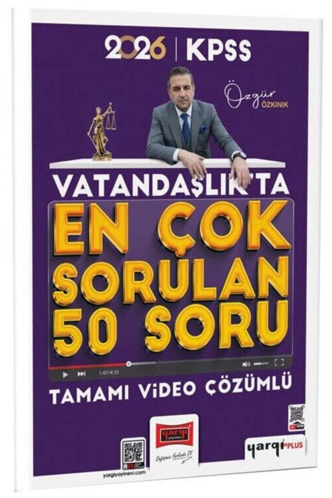 Yargı 2026 KPSS Vatandaşlıkta En Çok Sorulan 50 Soru Çözümlü - Özgür Özkınık 9786258576849, one size